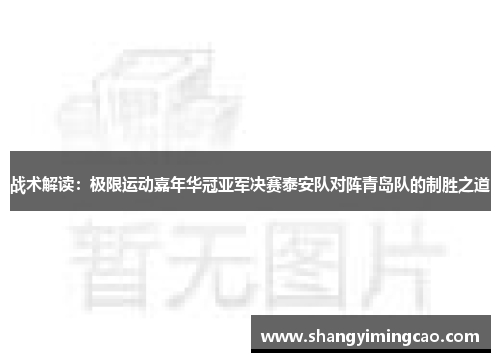 战术解读：极限运动嘉年华冠亚军决赛泰安队对阵青岛队的制胜之道